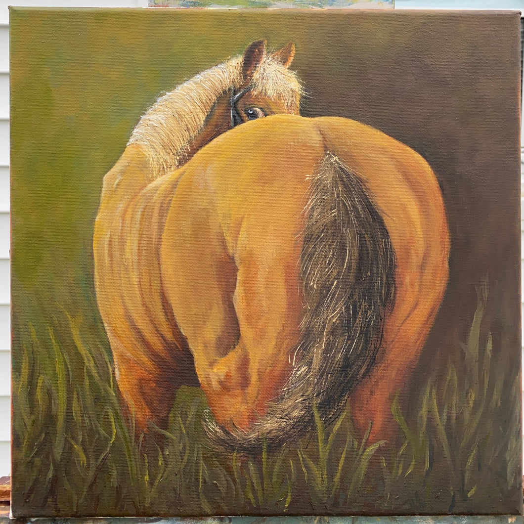 A Horse’s Patoot - Oil Painting