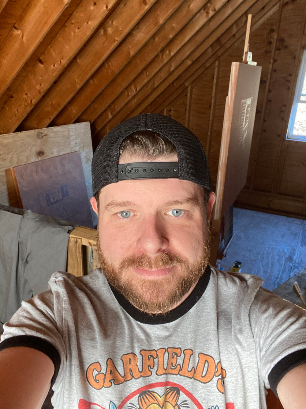 Russ Renshaw in his home studio