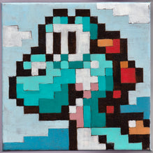 Load image into Gallery viewer, Teal Yoshi | 16-Bit — Oil Painting
