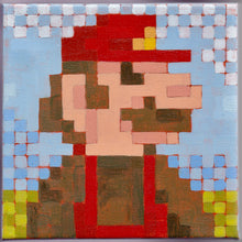Load image into Gallery viewer, 8-Bit Mario | SMB — Oil Painting
