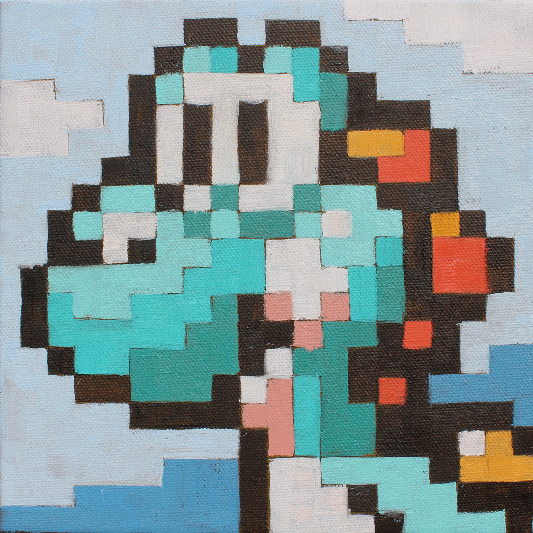 Teal Yoshi | 16-Bit — Oil Painting